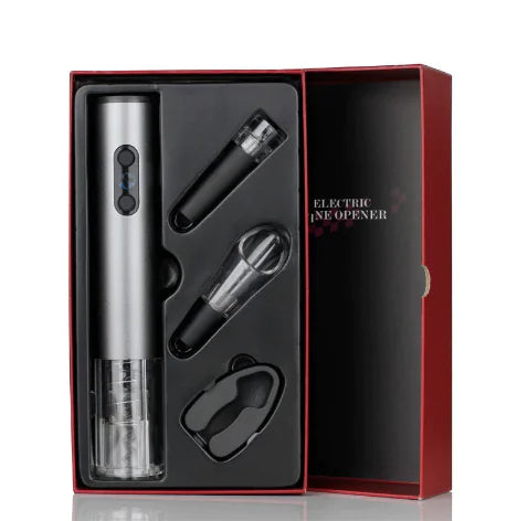 Electric Wine Opener Set - 4-Piece Gift Set