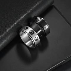 Stainless Steel Turning Decompression Gossip Ring for All